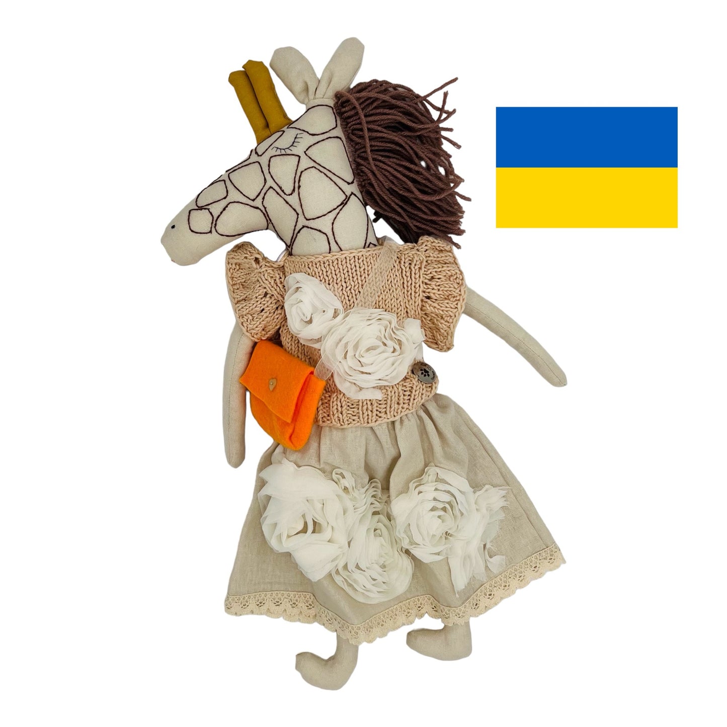 Girl Giraffe Luxury Plushie: Handmade in Ukraine