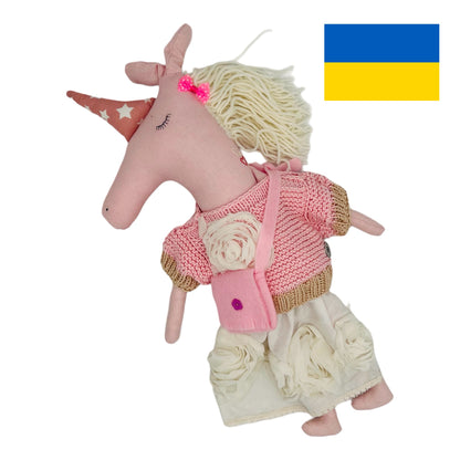Girl Unicorn Luxury Plushie: Handmade in Ukraine
