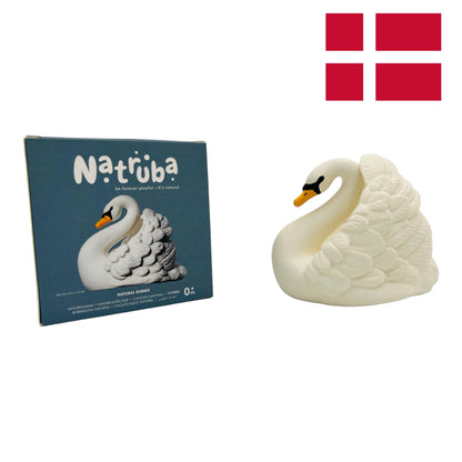 Bath Toy Large Swan-Natural NonToxic Rubber-No Holes