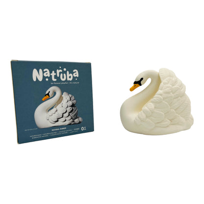 Bath Toy Large Swan-Natural NonToxic Rubber-No Holes