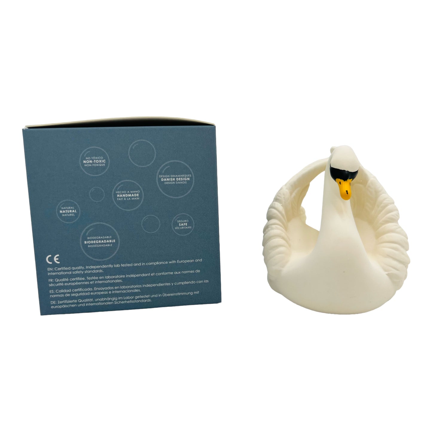 Bath Toy Large Swan-Natural NonToxic Rubber-No Holes